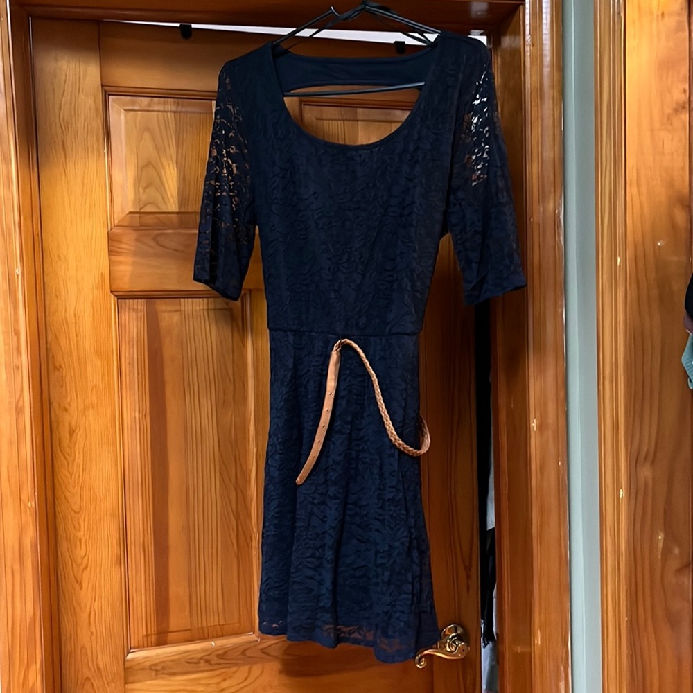Navy Blue Midi Dress